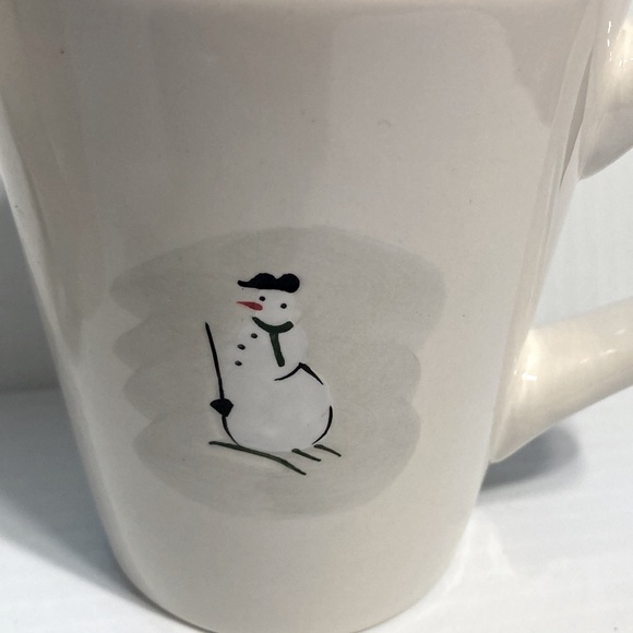 Williams Sonoma Snowmen Holiday Coffee Mug Cups 8 oz Set of 2 - Picture 4 of 11